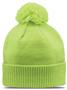 Contrast Trim Roll Up Beanie w/Pom (Cameo,Jade,Stone,Gumdrop,Lime,Sunglow,Teal,Ivory)