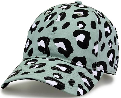 The Game OSFM Relaxed Leopard Cap (Creamsicle, Greenstone,Stardust). Embroidery is available on this item.