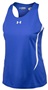 Under Armour Women's Track Kick Singlet (Black,Forest,Graphite,Maroon,Navy,Royal,Red,White)