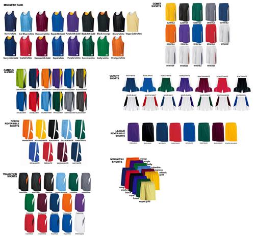 Mini Mesh Reversible Tank Basketball Uniform Kits. Printing is available for this item.