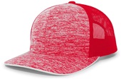 Snapback, Mesh Back, Trucker/Baseball Cap (Heather-Red)