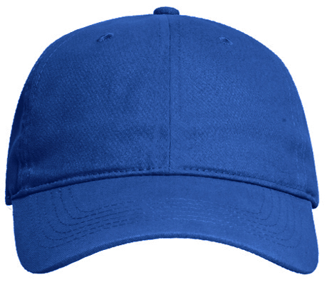 Adjustable Curved-Bill Brushed Cotton Baseball/Truckerl Cap (Royal). Embroidery is available on this item.