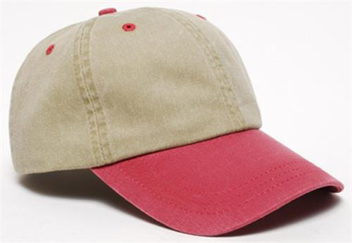 Pacific 300WC Washed Pigment Dyed Hook-&-Loop Caps (Pink,Hunter,Sand,Red,Lime,Navy,Sand,Charcoal). Embroidery is available on this item.