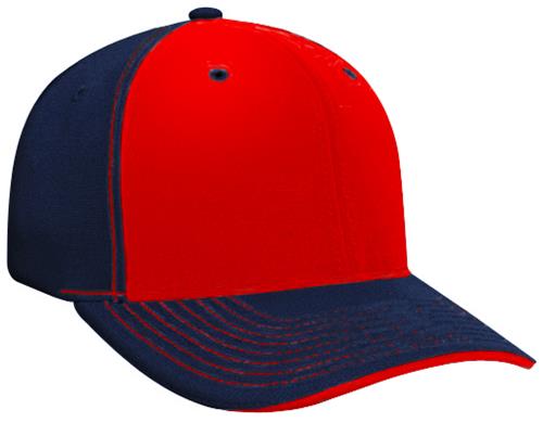 Pacific Headwear M2 Performance Pacflex Contrat Cap (Red or Navy). Embroidery is available on this item.