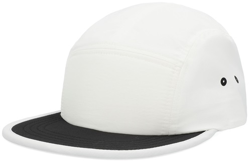 Pacific Headwear Packable Camper Cap (White/Black). Embroidery is available on this item.