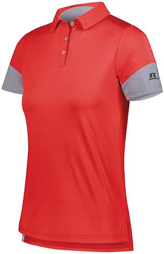 Russell Womens Hybrid Polo Shirt (Black,Forest,Maroon,Navy,Royal,Stealth,Red,White). Printing is available for this item.