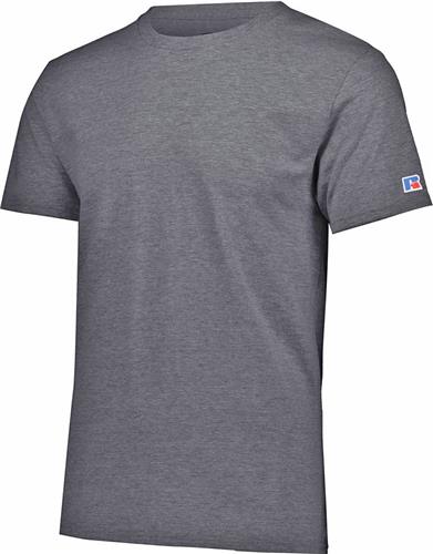 Russell Adult Combed Ring Spun Short Sleeve Cotton T Shirt (Black,NAvy,Royal,Red,White). Printing is available for this item.