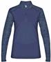 Womens 1/4 Zip Long Sleeve Pullover Shirt (BK,Forest,Graphite,Pink,Navy,Red,Royal