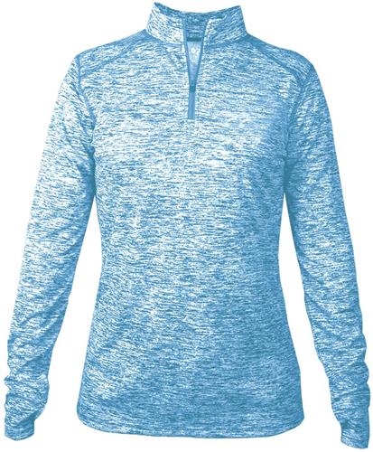 Badger Womens Blend 1/4 Zip Loose Jacket . Decorated in seven days or less.