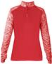 Womens Blended 1/4 Zip Pullover Long Sleeve Shirt (Black,Forest,Graphite,Navy,Red,Royal)