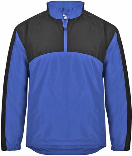  Mens 1/4 Zip Rip Stop Jacket (Black,Graphite,Navy,Red,Royal)