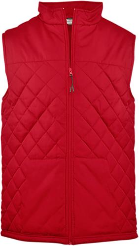 Badger Women's Loose Quilted Vest (Black,Graphite,Navy,Red,Royal,White)