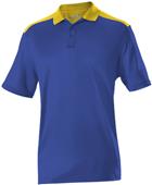 Badger Adult Color Block Polo Shirt (Black,Navy,Red,Royal,White)