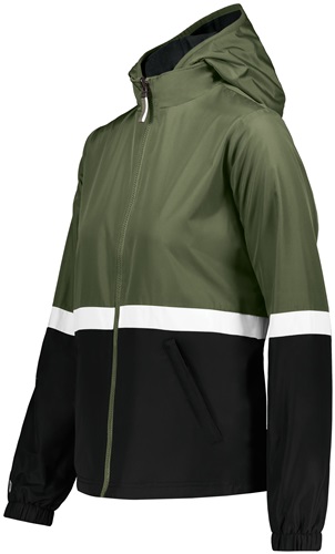 Womens Full Front Zipper, Fleece Lined, Detachable Hood, Reversible Jacket 