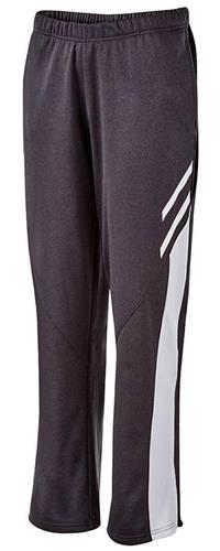 Womens Pocketed Straight Leg Heathered Fleece Pants (Black or Navy)