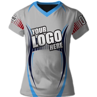 Sublimated Womens/Girls V-Neck Jersey - Custom "Alien" Cool Performance Tee