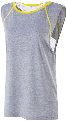 Girls Juniors Heather Tank Shirt (Black,Blue,Orange,Yellow,Lime,Navy,Royal,Red,White). Printing is available for this item.