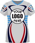 Womens/Girls V-Neck Cobra Cool Performance Sublimated Jersey