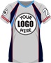 Sublimated Womens/Girls V-Neck Jersey - Custom "Prism" Cool Performance Tee