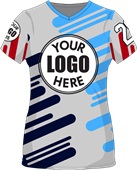 Womens/Girls V-Neck Flow Cool Performance Sublimated Jersey