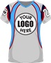 Sublimated Womens/Girls V-Neck Jersey - Custom "Swoop" Cool Performance Tee