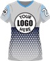 Sublimated Womens/Girls V-Neck Jersey - Custom "Triangles" Cool Performance Tee