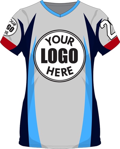 Womens/Girls V-Neck Wavepoint Cool Performance Sublimated Jersey