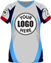 Sublimated Womens/Girls V-Neck Jersey - Custom "Wavepoint" Cool Performance Tee