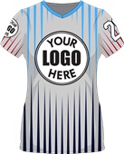 Womens/Girls V-Neck Rays Cool Performance Sublimated Jersey