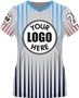 Sublimated Womens/Girls V-Neck Jersey - Custom "Rays" Cool Performance Tee