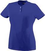 Augusta Ladies Girls Wicking Two-Button Softball Jersey