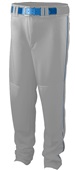 Adult Youth Series Open Bottom Piping Baseball Pants