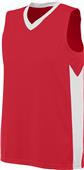 Womens  Block Out Sleeveless V-Neck 2-Color Basketball Jerseys