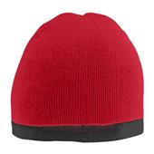 Adult, 2-Tone, Contasting Bottom Stripe, Knit Beanie (Maroon,Grey,Red,Forest,Purple)