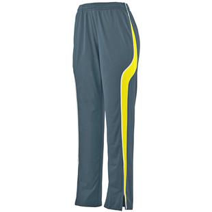 Women's Brushed Tricot Warm Up Pants 2 Side Pockets Zippers By