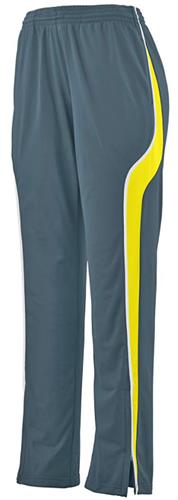 Womens, Side Seam Pockets, Contrast Piping, Elastic Waistband Warm-Up Pants