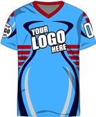 Custom Sublimated V-Neck Jersey - Unisex "Cobra" Cool Performance Tee