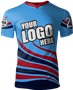 Custom Sublimated V-Neck Jersey - Unisex "Fire" Cool Performance Tee