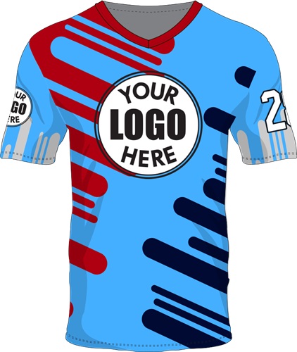 Custom Sublimated V-Neck Jersey - Unisex "Flow" Cool Performance Tee