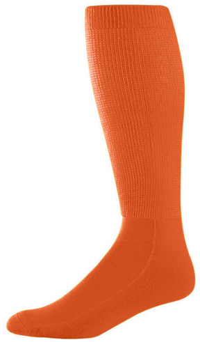 Youth Cushioned, Knee Length Athletic Socks (Youth 7-9 (15") - Orange)
