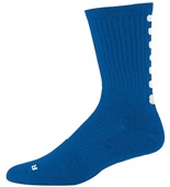 Contrast color stripe on back, Heel/toe Construction Crew Socks