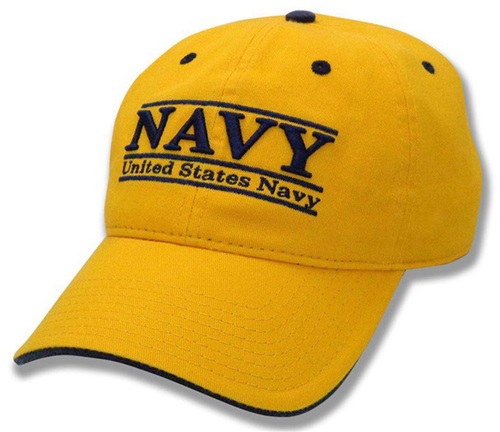 The Game United States Navy 6 Panel Relaxed Unstructured Cap (Gold or White)