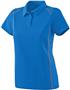 Womens Contrast Piping, Wicking Sports Polo Shirt