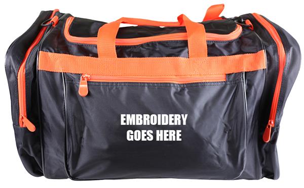 Sports Gear Bag (22"W x 11"H x 11"D)...(Black/Pink, Black/Orange, Black/Yellow)