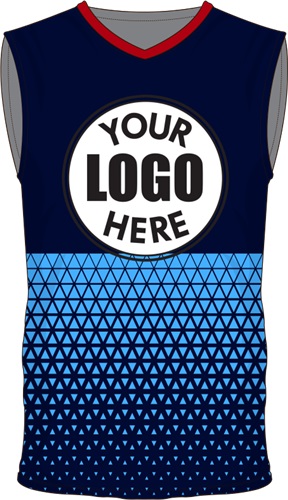 Custom Sublimated Basketball Jersey - Unisex "Triangles" Cool Performance Tank