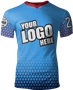 Custom Sublimated V-Neck Jersey - Unisex "Triangles" Cool Performance Tee