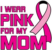 Epic Ladies Pink for My Mom V-Neck Graphic T-Shirts