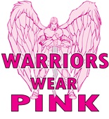 Epic Ladies Warriors Wear Pink V-Neck Graphic T-Shirts