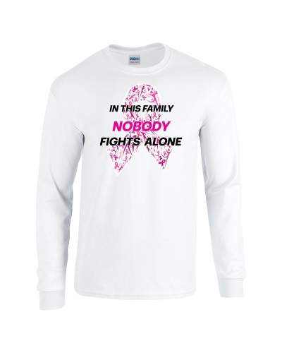 Epic Nobody Fight Alone Long Sleeve Cotton Graphic T-Shirts. Free shipping.  Some exclusions apply.