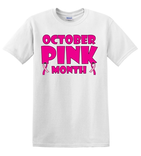 Epic Adult/Youth Pink October Cotton Graphic T-Shirts. Free shipping.  Some exclusions apply.